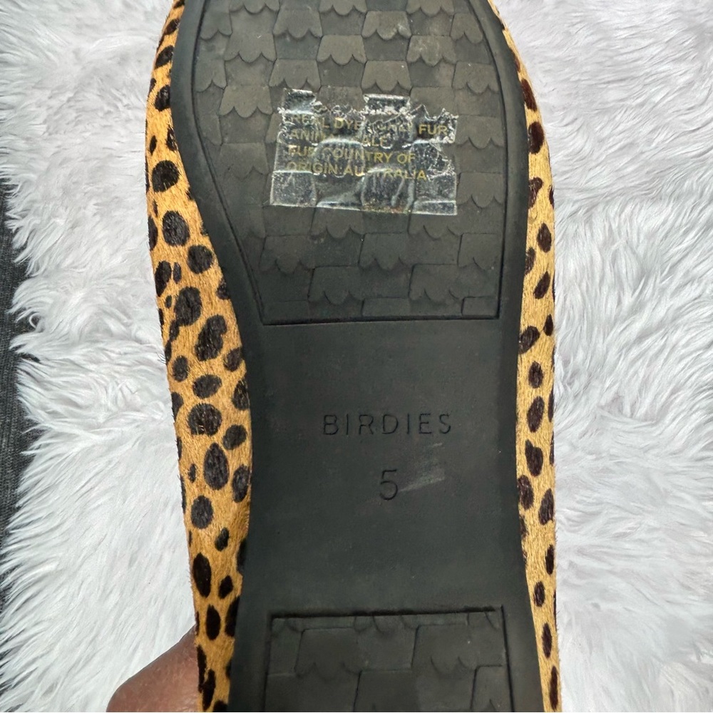Birdies Goldfinch Leopard Print Calf Hair Pointed Toe Ballet Flats Size 5. - Picture 8 of 10